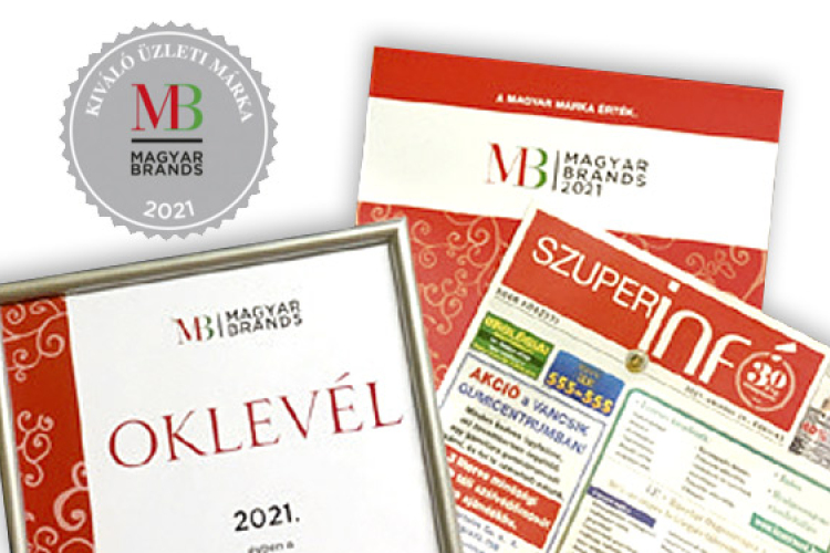 Harmadszor MagyarBrands díjas, Kiváló Üzleti Márka a Szuperinfó!