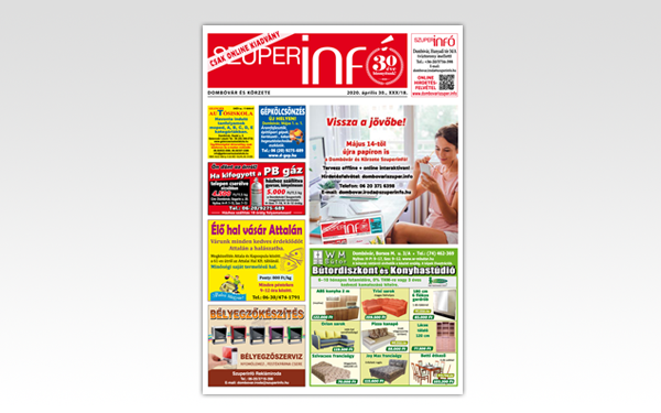 Megjelent a Dombóvár és Körzete digitális Szuperinfó legújabb száma